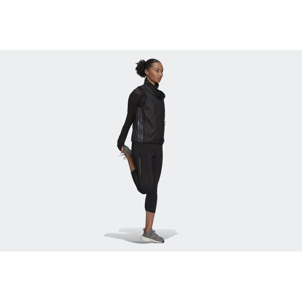 Mellény adidas Run Icon 3-Stripes Running Wind Vest H56805 - fekete