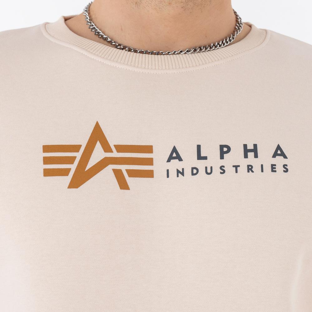 Pulóver Alpha Industries Label Sweater 118312578 - bézs