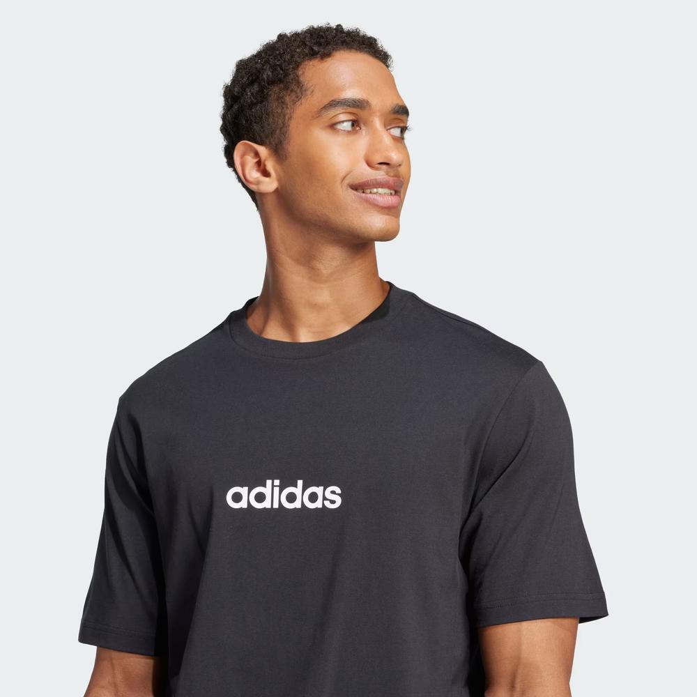 Póló férfi adidas Sportswear Essentials Linear Single JE8993 - fekete