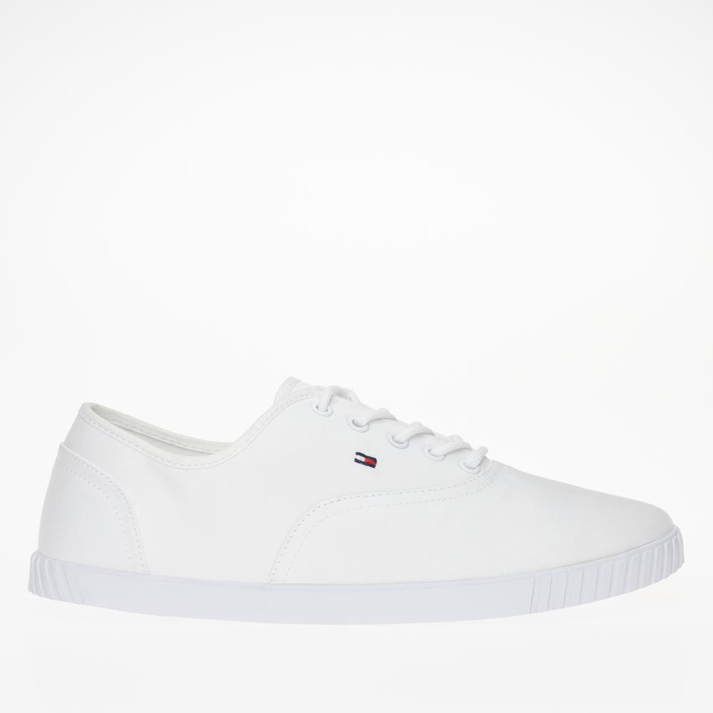 Cipő Tommy Hilfiger Canvas Lace Up FW0FW07805-YBS - fehér