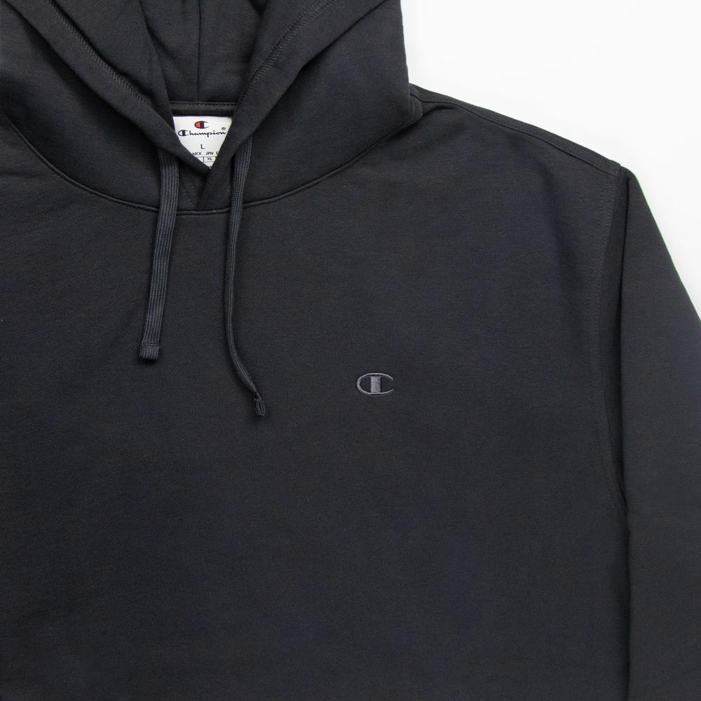 Pulóver Champion Tonal Logo Fleece Erkek Siyah Hoodie 220274-ES503 - szürke