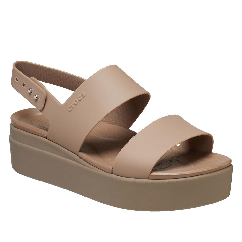 Flip Flop Crocs Brooklyn Low Wedge 206453-2EL - bézs