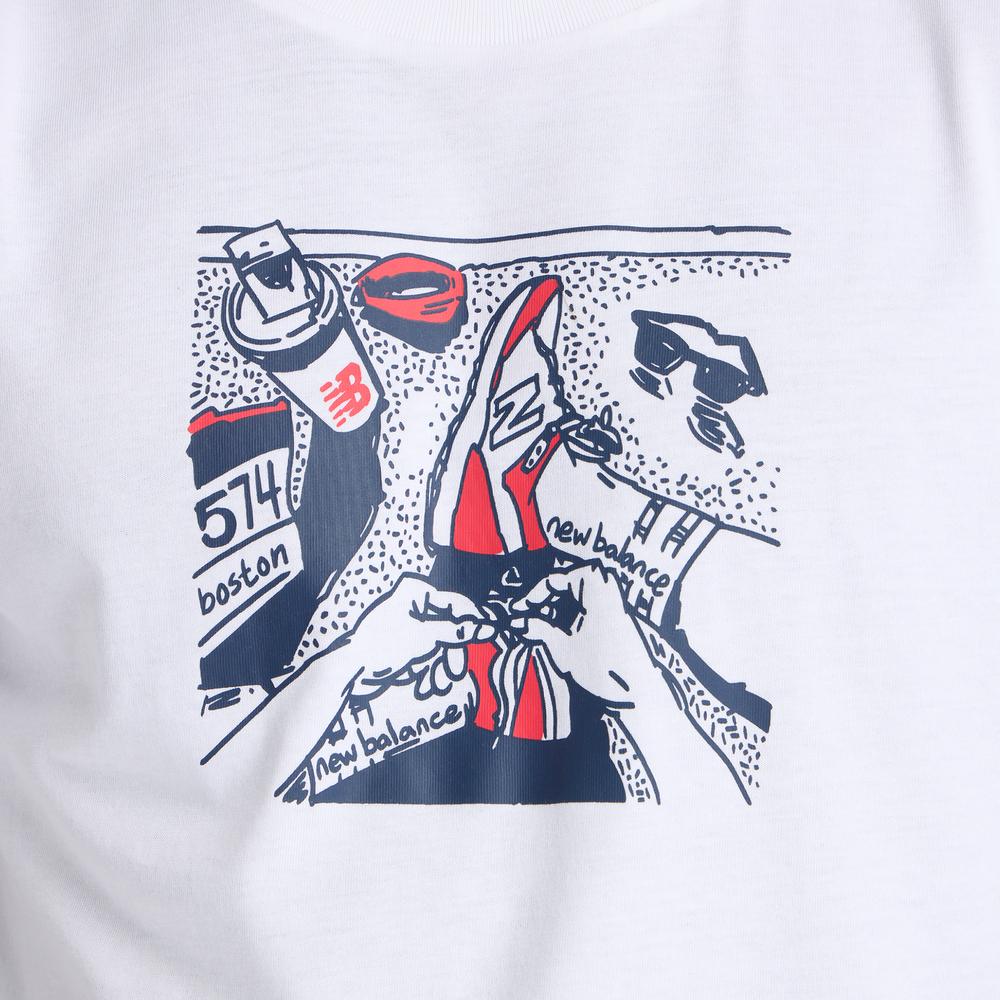 Férfi futópóló New Balance MT61L3FMWT - fehér