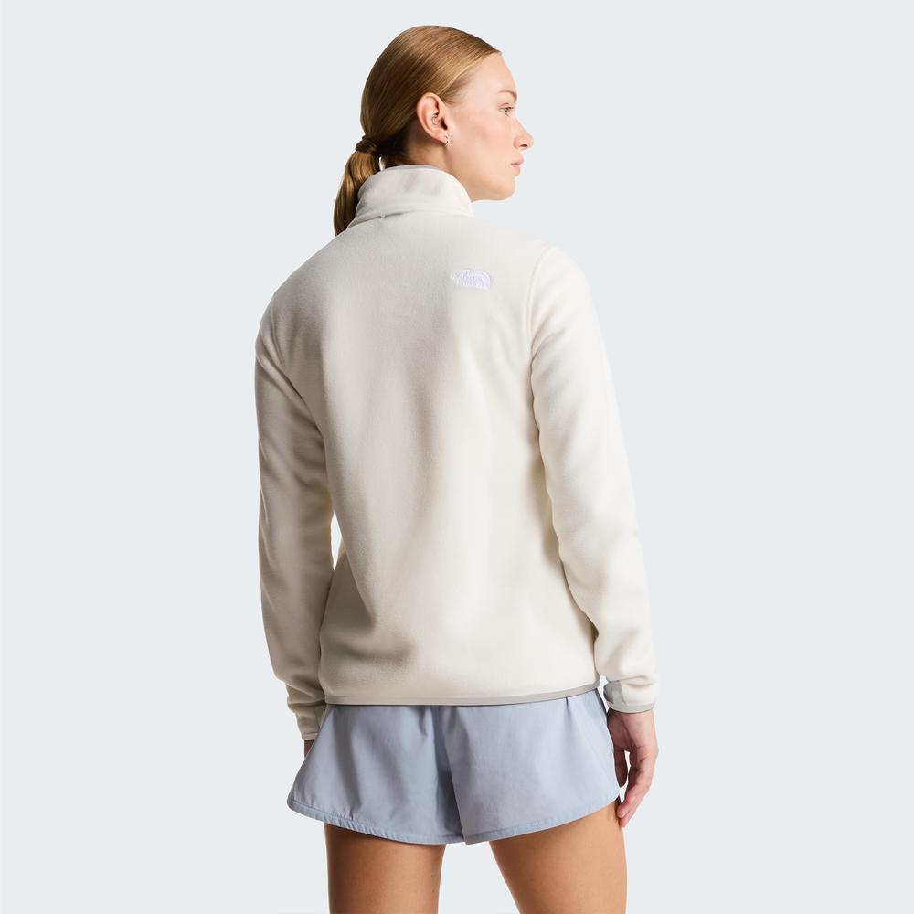 Női pulóver The North Face 100 Glacier Full-Zip Fleece 0A8D2FQLI1 - fehér