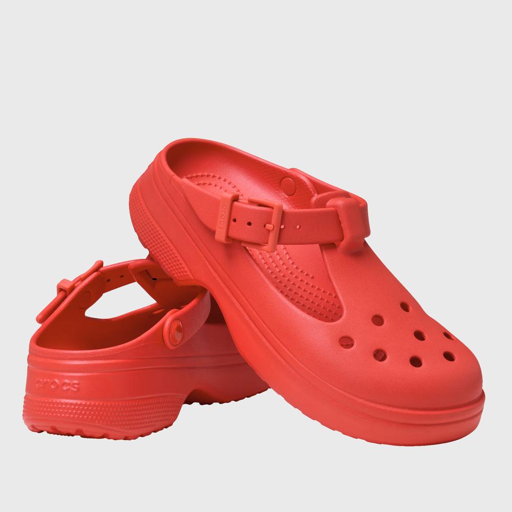 Flip Flop Crocs Classic Mary Jane 210581-6ZR - piros