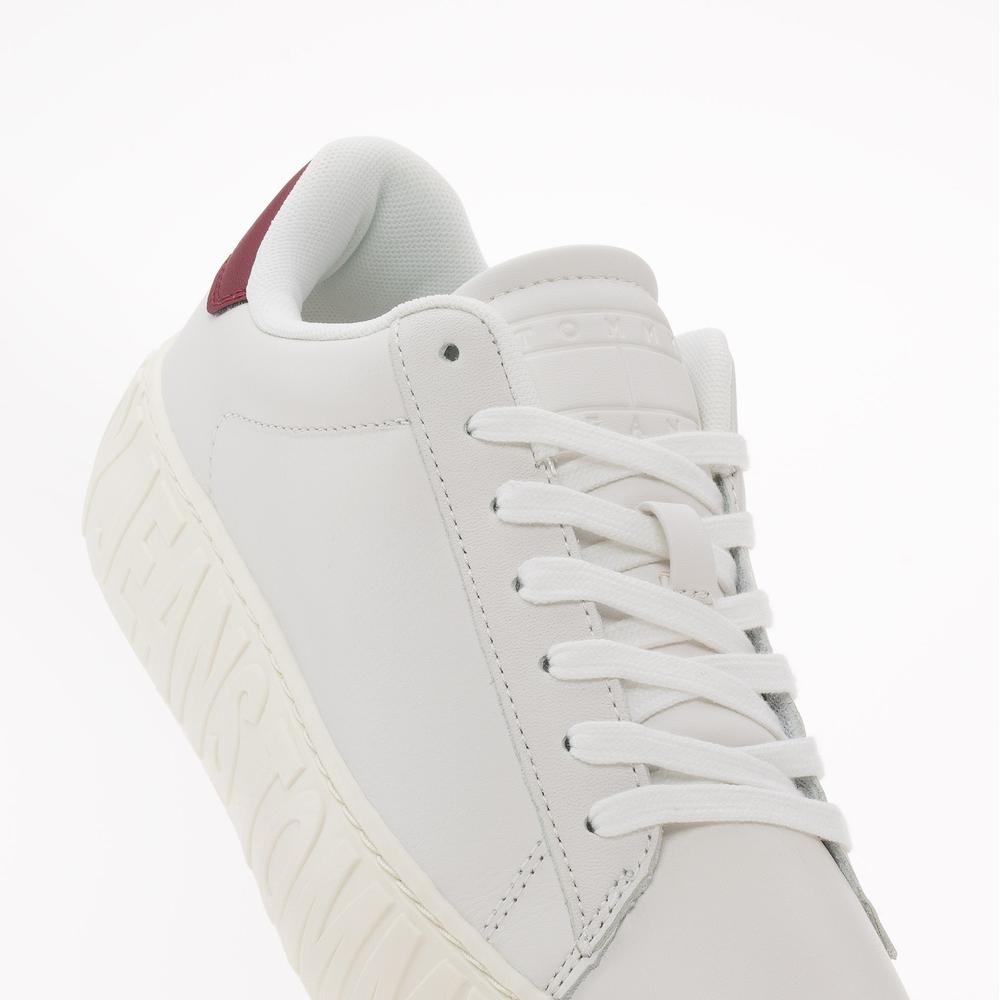 Cipő Tommy Jeans TJW New Cupsole Leath LC EN0EN02273-YBL - fehér