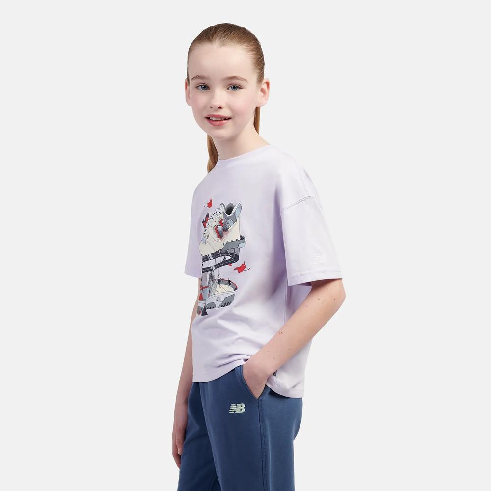 Póló gyerek New Balance LAKG0117RIG - lila