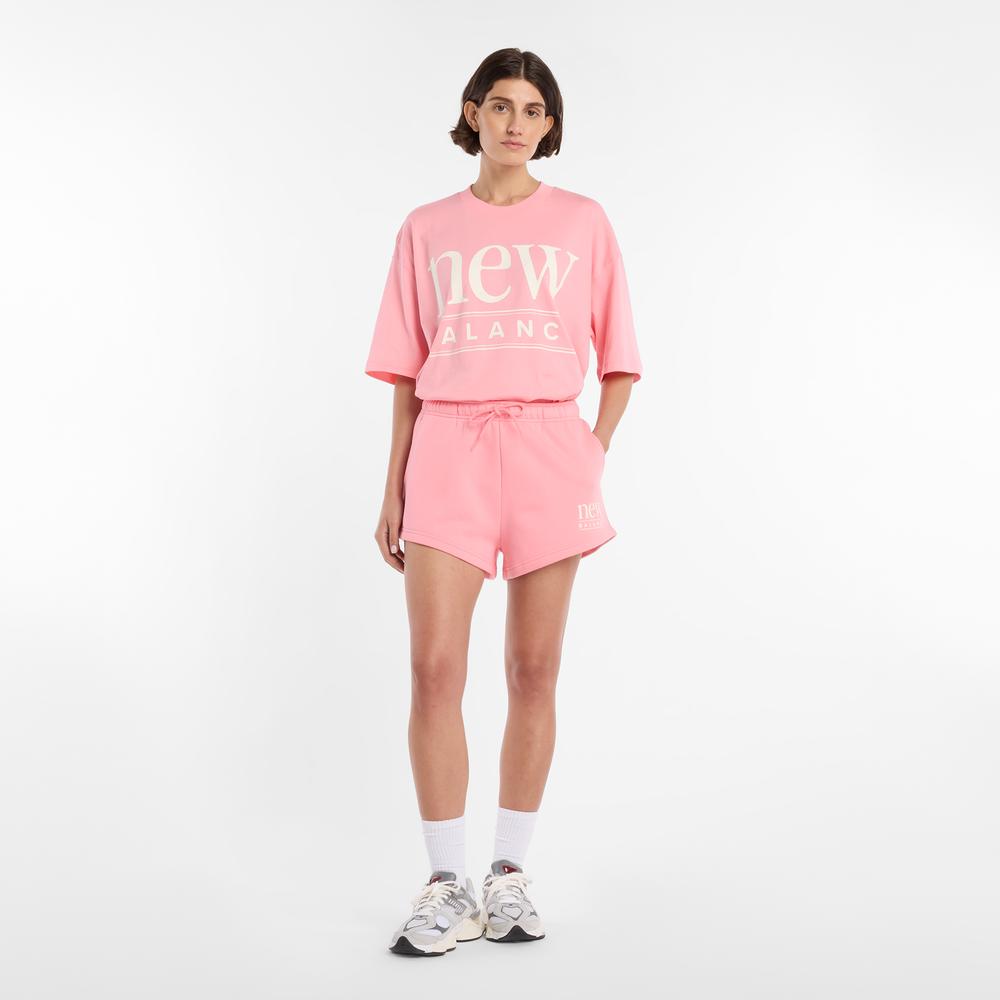 Női rövidnadrág New Balance WB61Y80AAA6 - rózsaszín