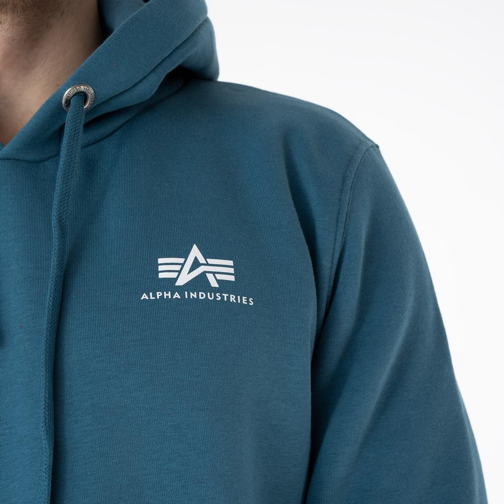 Pulóver Alpha Industries Basic Hoody Small Logo 196318678 - kék
