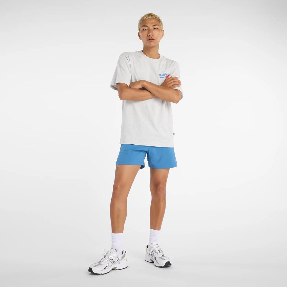 Férfi futópóló New Balance MT41908AHH - szürke