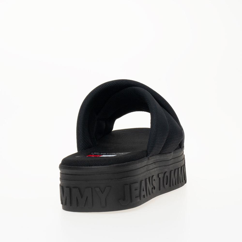 Flip Flop Tommy Jeans Lettering Flatform EN0EN02465-BDS - fekete