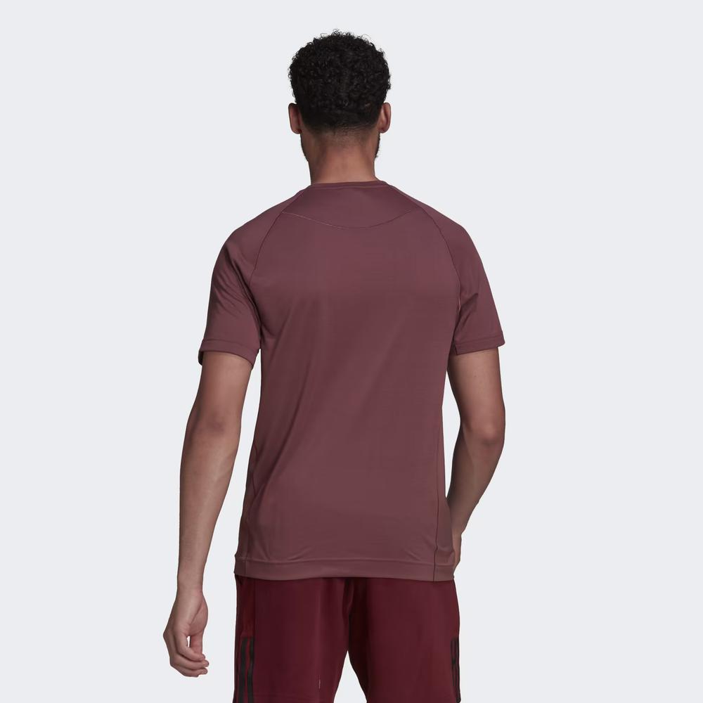 Póló adidas Yoga Training HC2642 - gesztenyebarna