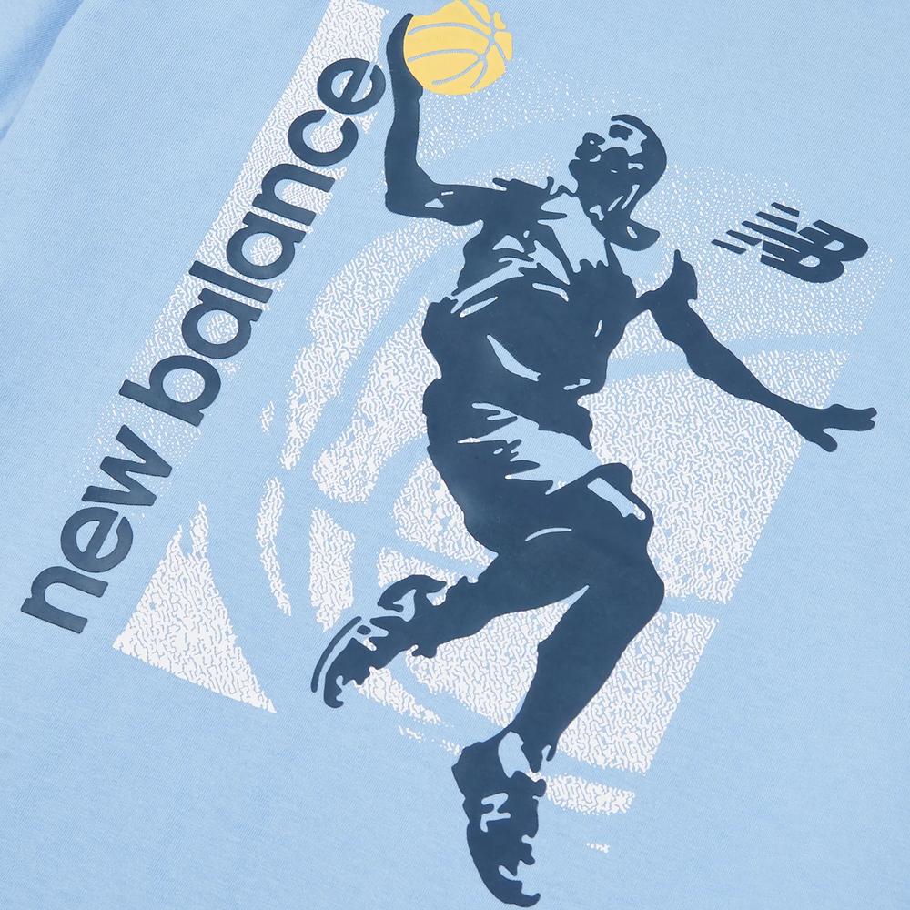 Gyerek póló New Balance LAKB0155ELE - kék