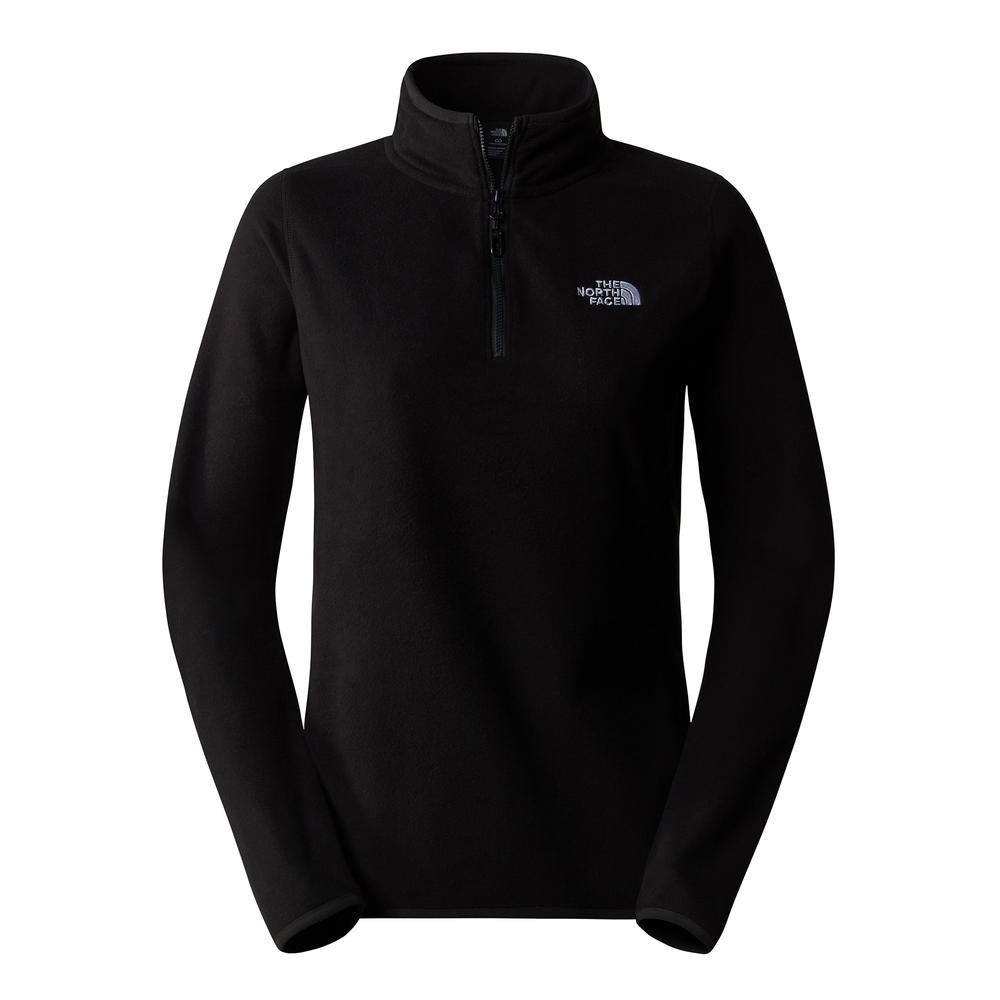 Pulóver The North Face 100 Glacier 1/4 Zip Fleece 0A855M4H01 - fekete