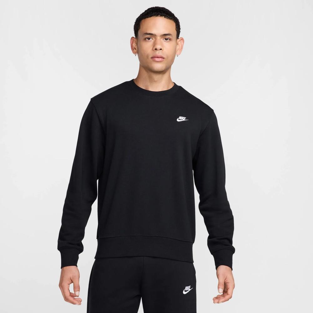 Férfi pulóver Nike Club French Terry Crew FN3888-010 - fekete