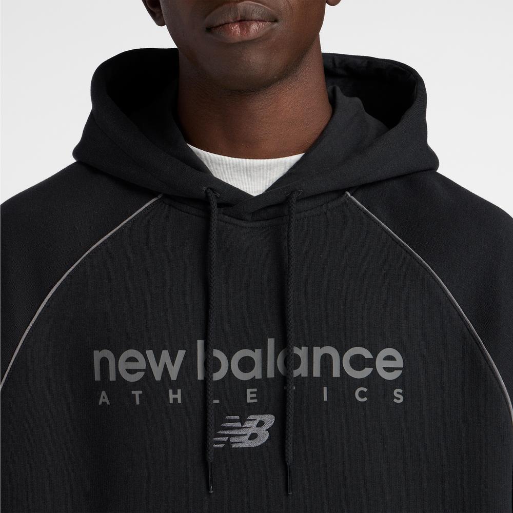 Férfi felső New Balance Trackside Fleece MT611629BK - fekete