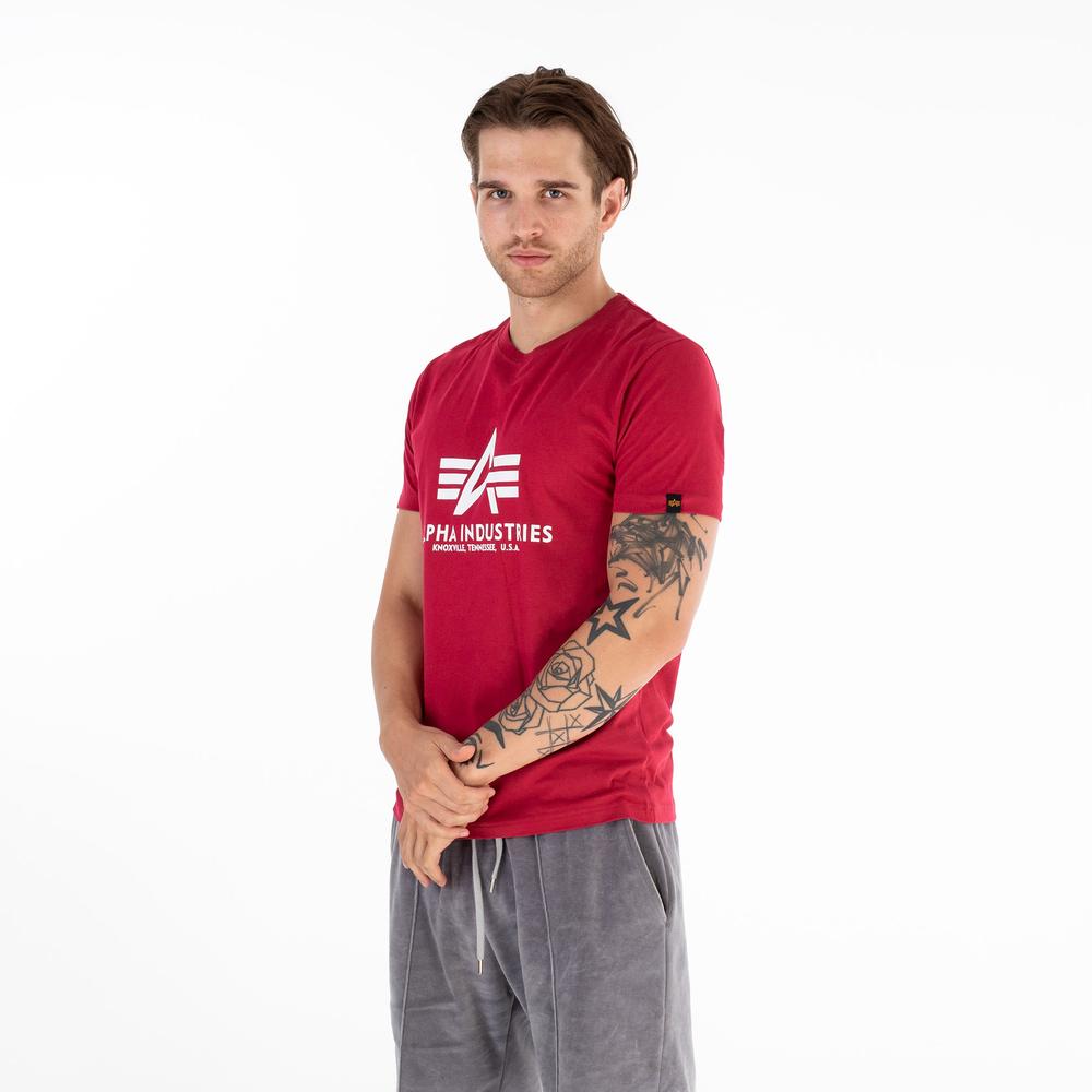 Póló Alpha Industries Basic T-shirt 100501523 - piros