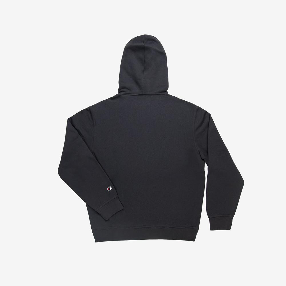 Pulóver Champion Tonal Logo Fleece Erkek Siyah Hoodie 220274-ES503 - szürke