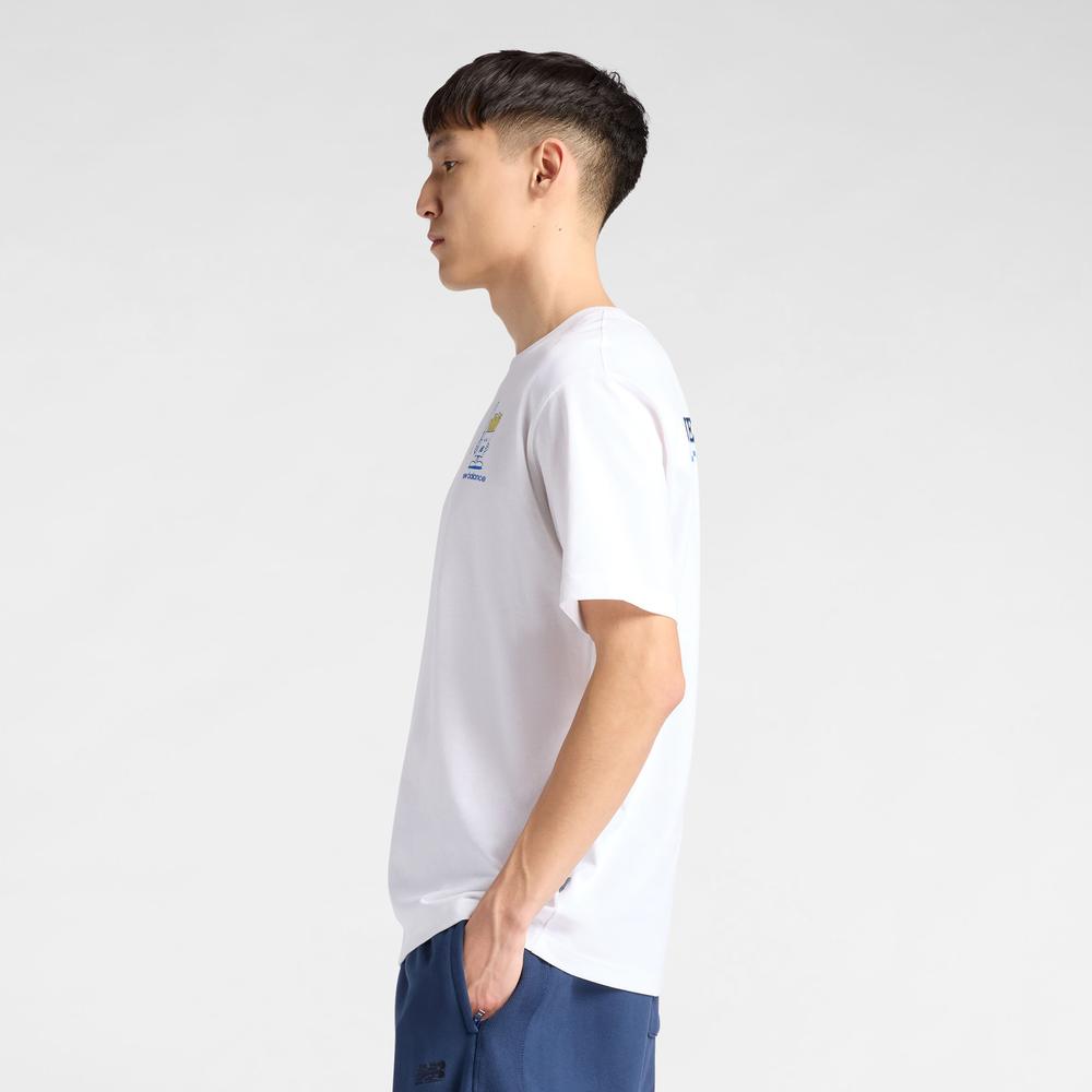 Férfi futópóló New Balance MT61I5BMWT - fehér