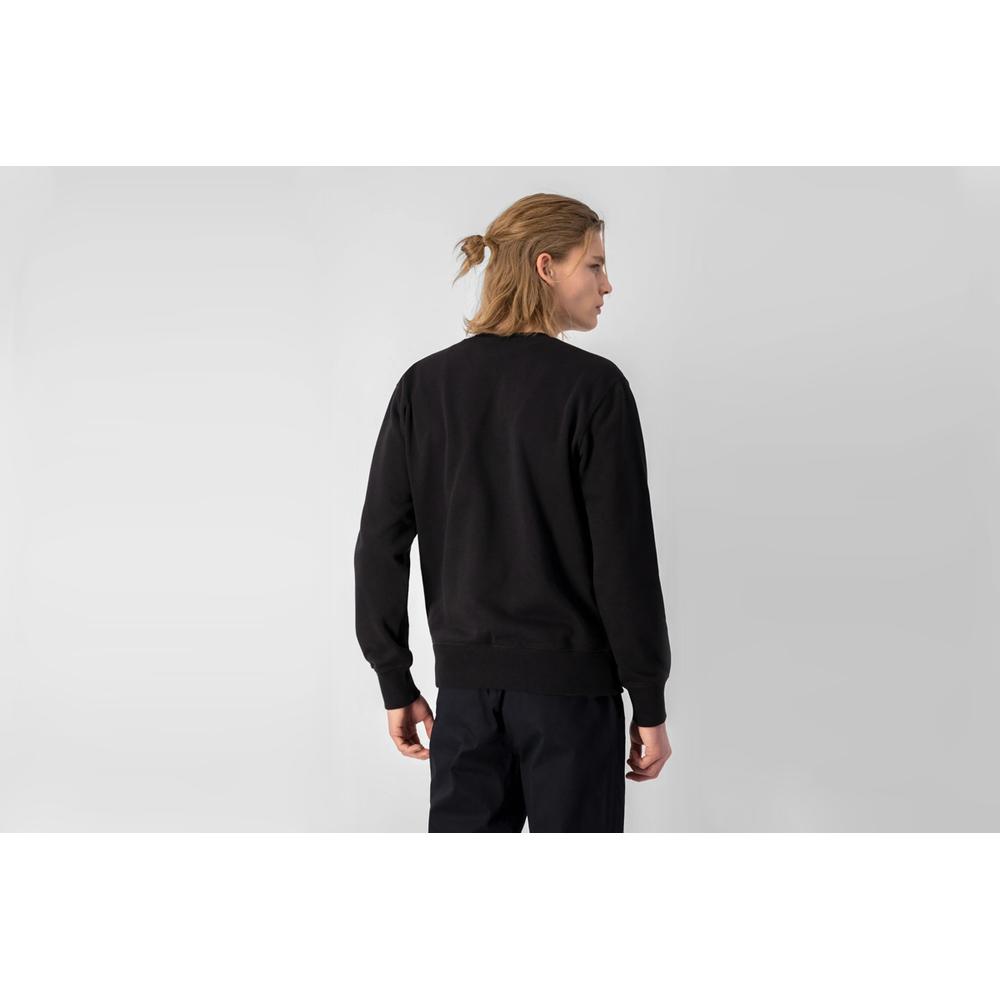 Pulóver Champion Embroidered Script Logo Sweatshirt 217061-KK001 - fekete