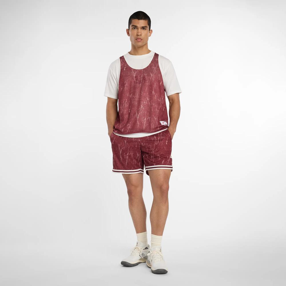 Férfi futónadrág New Balance MS53610MHB - gesztenyebarna