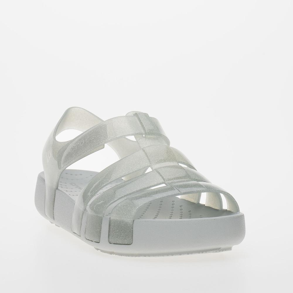 Szandál Crocs Isabella Glitter 209836-0IC - szürke