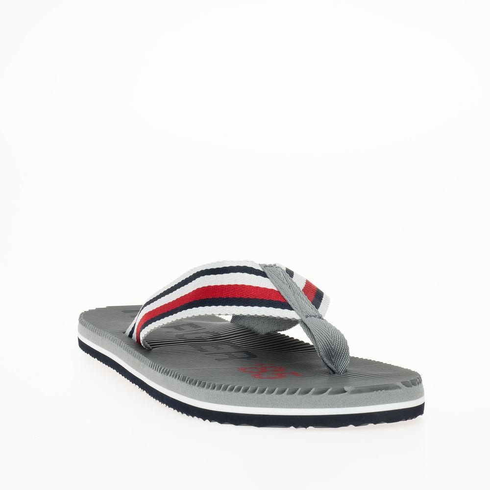 Flip Flop Tommy Hilfiger Massage Footbed Oly Beach Sandal FM0FM05025-PRT - szürke