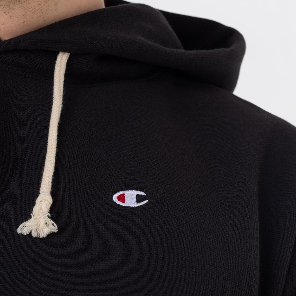 Pulóver Champion Reverse Weave Fleece Hoodie 217976-KK001 - fekete