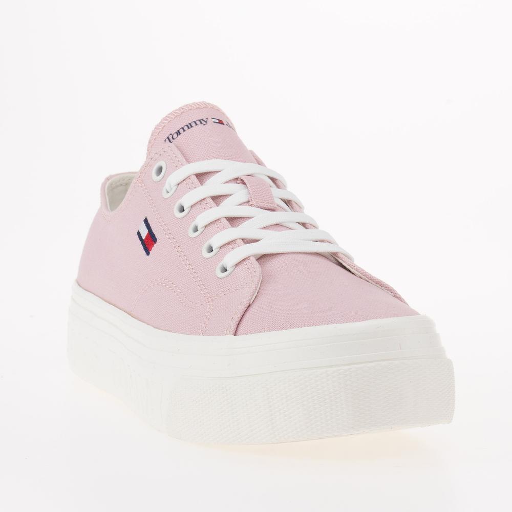 Cipő Tommy Jeans Lace-Up Flatform EN0EN02173-TH2 - rózsaszín