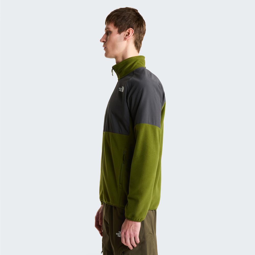 Férfi pulóver The North Face 100 Glacier Heavyweight Full-Zip Fleece 0A89JGM6D1 - zöld