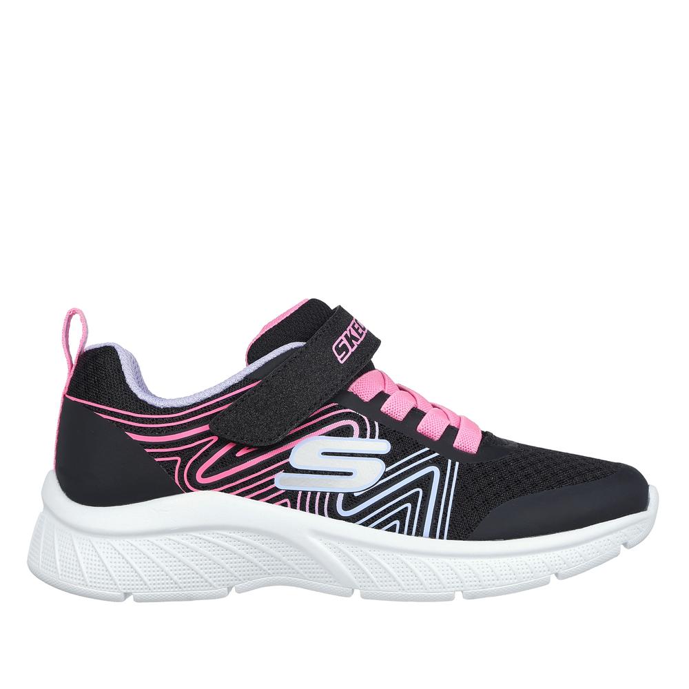 Gyerek cipő Skechers Microspec Plus Swirl Sweet 303535LBKMT - fekete