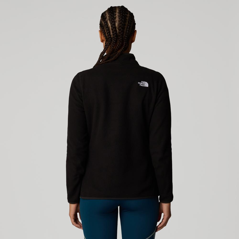 Pulóver női The North Face 100 Glacier 1/4 Zip Fleece 0A855M4H01 - fekete