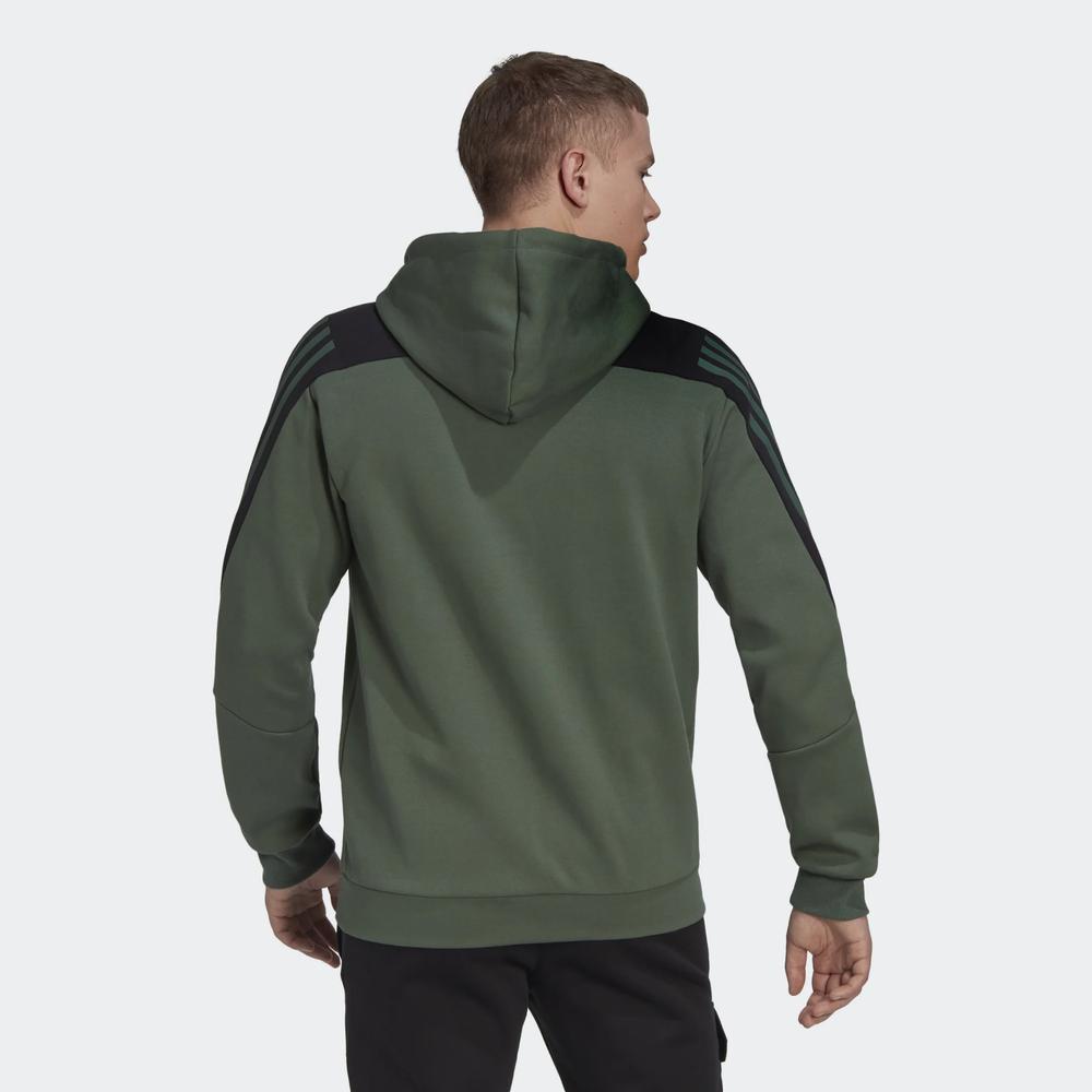 Pulóver adidas Future Icons 3-Stripes Full-Zip HC5841 - zöld