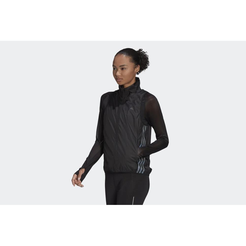 Mellény adidas Run Icon 3-Stripes Running Wind Vest H56805 - fekete