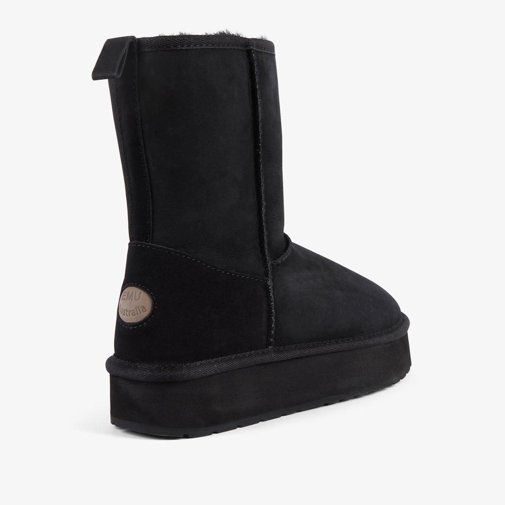 Női cipő Emu Australia Stinger Lo Flatform W13190BLAK - fekete