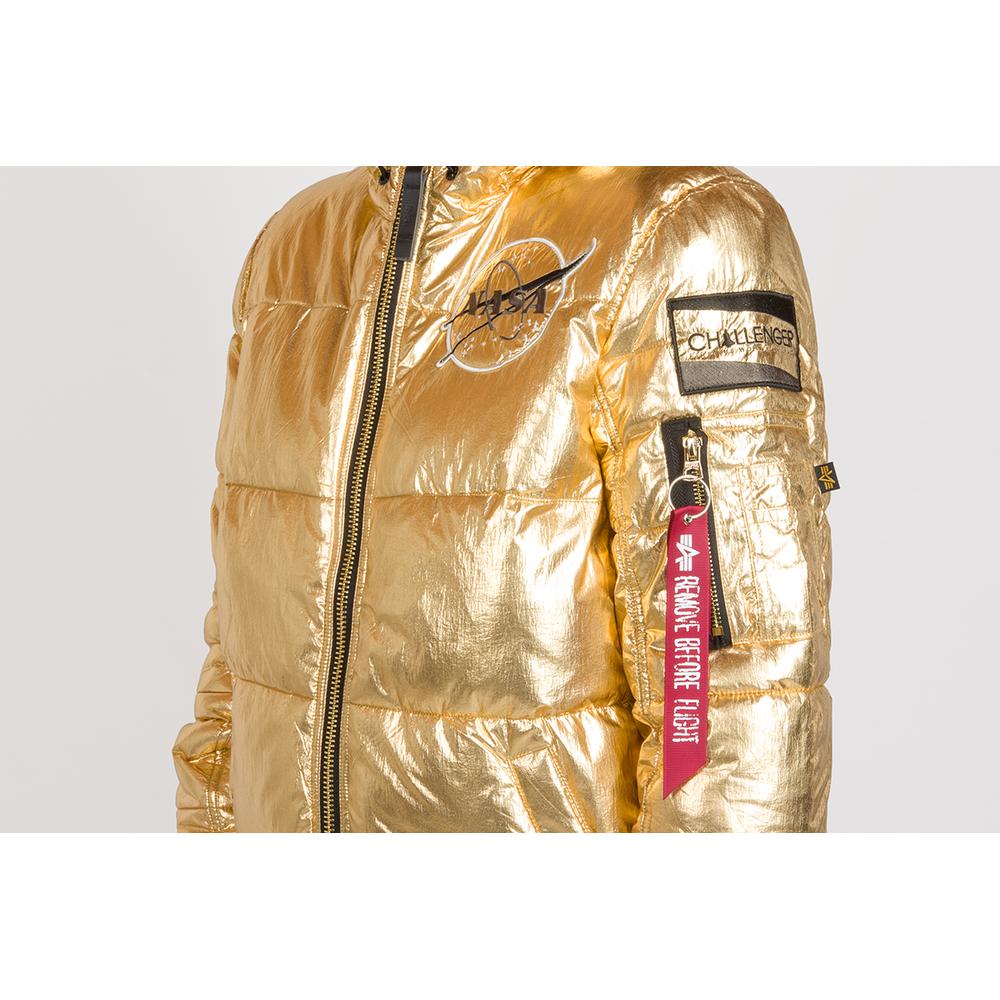 Dzseki Alpha Industries Hooded Puffer NASA 128007145 - aranysárga