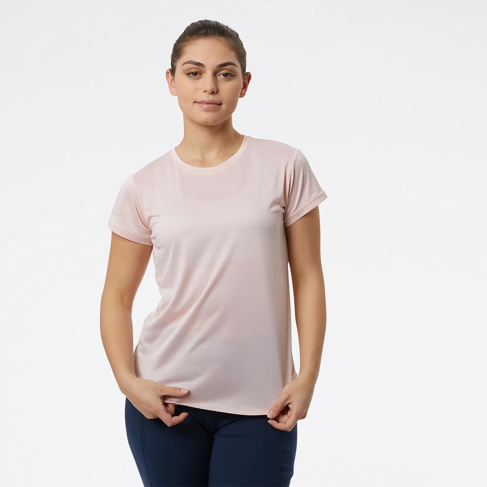 Edzőpóló női New Balance WT11452PH3 – rózsaszín