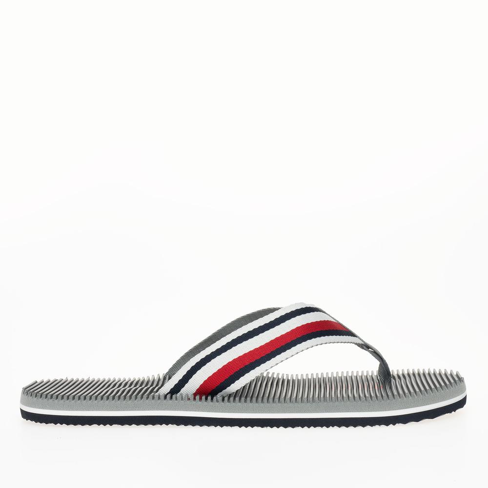 Flip Flop Tommy Hilfiger Massage Footbed Oly Beach Sandal FM0FM05025-PRT - szürke