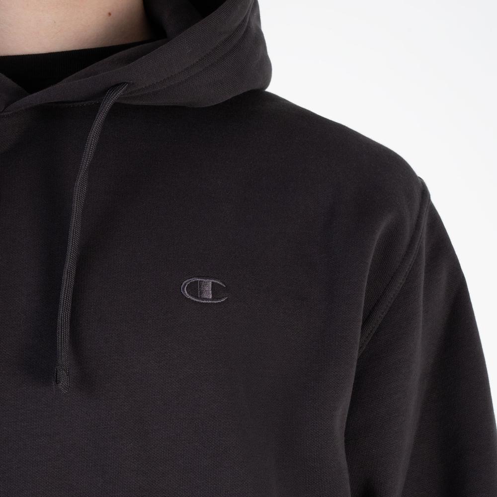 Pulóver Champion Tonal Logo Fleece Erkek Siyah Hoodie 220274-ES503 - szürke