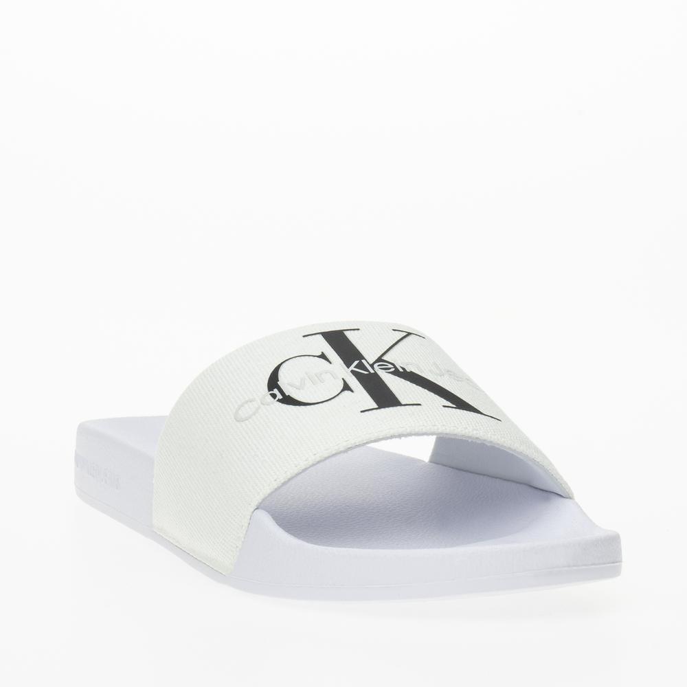 Flip Flop Calvin Klein Slide Monogram CO YW0YW00103-01W - fehér