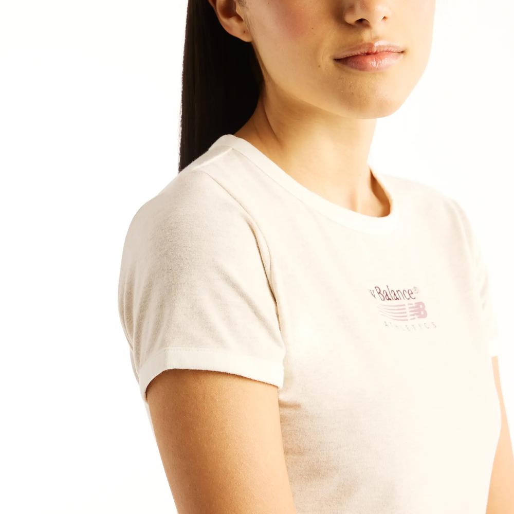 Női póló New Balance WT62O4MBLIT - bézs