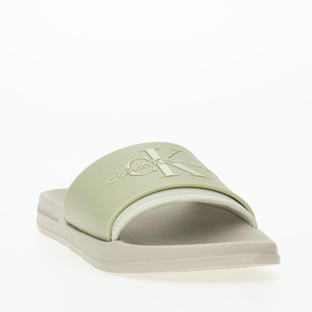 Flip Flop Calvin Klein Slide Monogram TPU YW0YW00585-0F4 - zöld