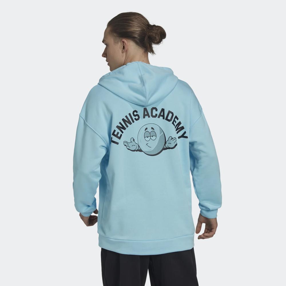 Pulóver adidas Clubhouse Tennis Hoodie HK6467 - kék