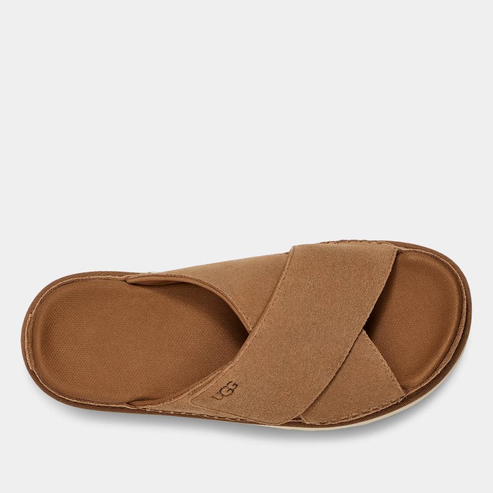 Flip Flop Ugg Goldenstar Cross Slide 1137910-CHE - barna
