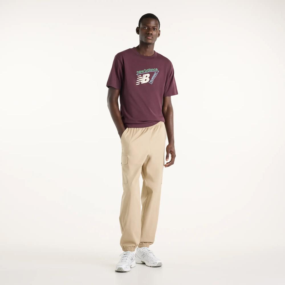Férfi póló New Balance Classic Tri-Logo MT61N1YVYLR - gesztenyebarna