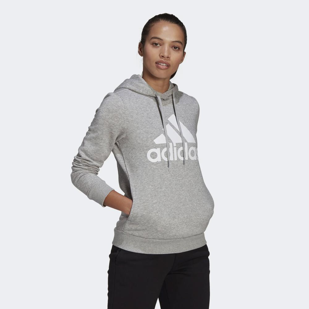 Pulóver adidas Loungewear Essentials Logo Fleece Hoodie GL0719 - szürke