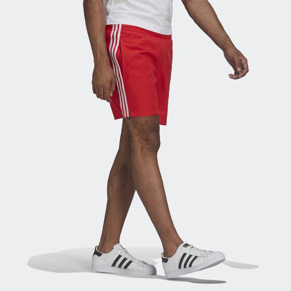 Rövidnadrág adidas Original Adicolor Classics 3-Stripes Swim HF2120 - piros
