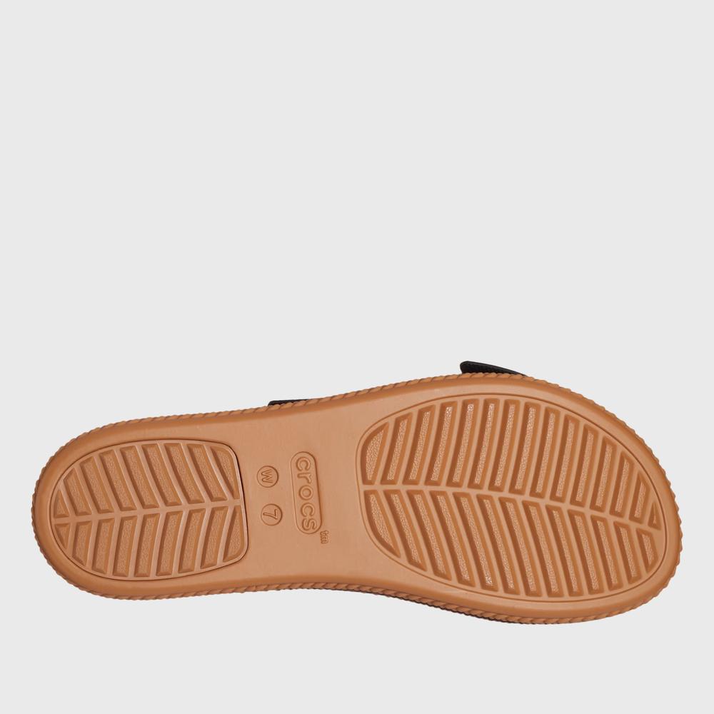 Flip Flop Crocs Brooklyn Woven Buckle Low Wedge 209978-001 - fekete