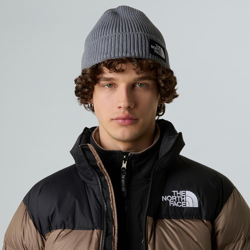 Téli sapka unisex The North Face Logo Box Beanie 0A8CHEDYY1 - szürke