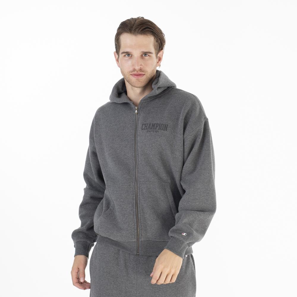 Pulóver Champion Hooded Full Zip Sweatshirt 219171-EM519 - szürke